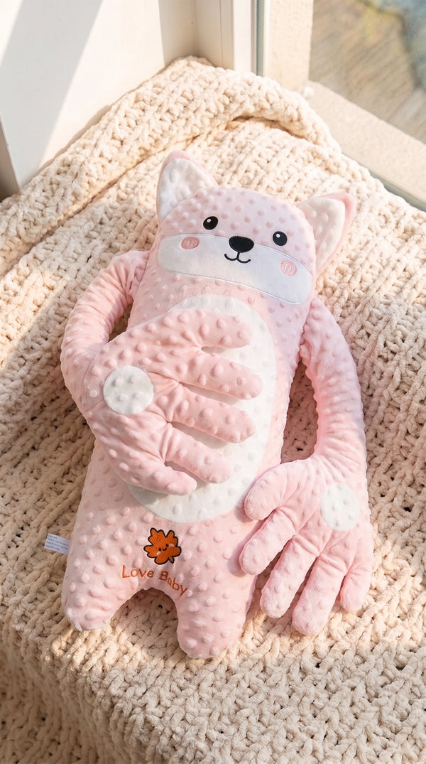 Abracito Nubela Husky, peluche rosa de 65 cm con bracitos largos