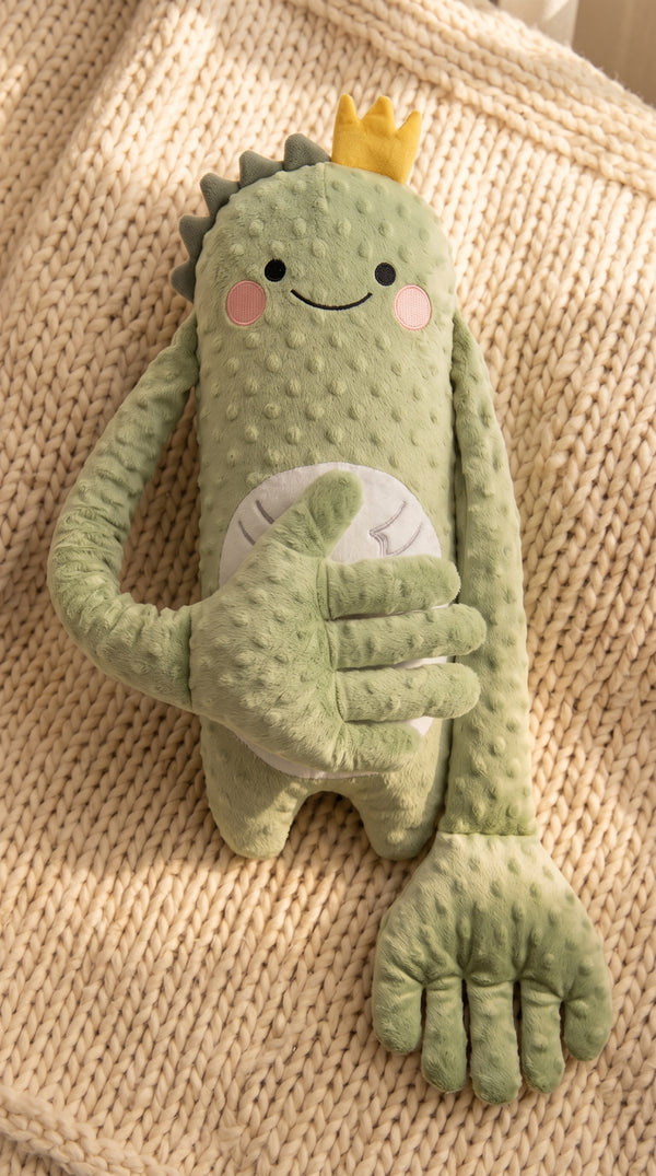 Abracito Nubela Dinosaurio, peluche verde de 65 cm con bracitos largos